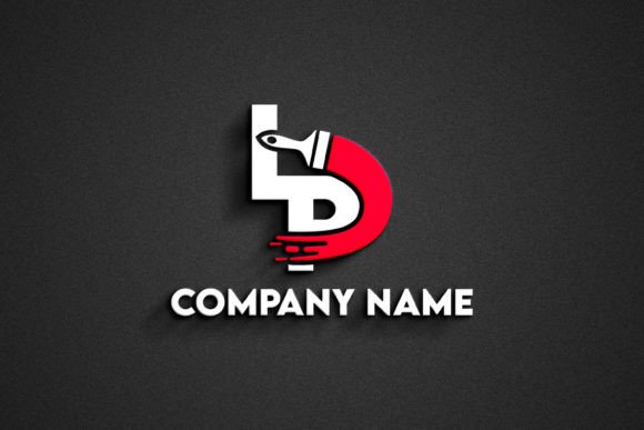 Download Letter LP Painting Brush Stoke Logo - Premium Resources