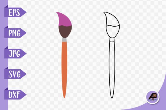 Download Painting Brush Outline with Clipart - Premium Resources