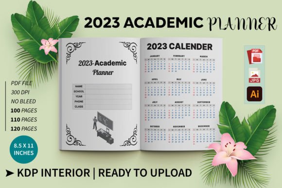 Download 2023 Academic Planner for KDP Interior - Kdp interior Collection