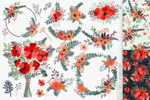Download Flower Clipart and Seamless Patterns - Premium Resources