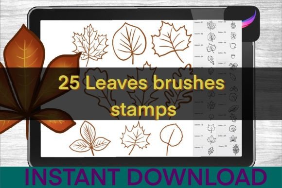 Download Leaves Stamp Brushes Procreate - Leaves Collection